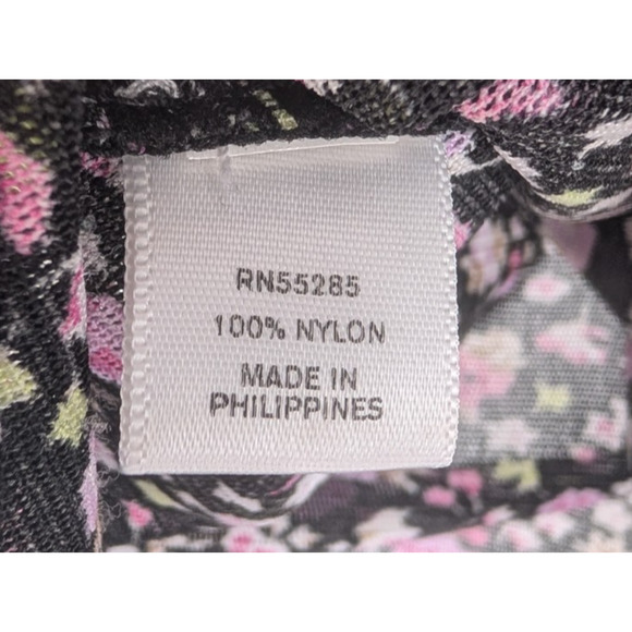 VTG Y2K Express Black Floral Sheer Tiered Ruffle Coquette Fairy Whimsigoth Tank - Picture 7 of 9